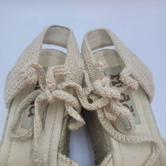Mudd Women's Y2K Platform Espadrille Sandals Cream Approximate Size 10 Beachy - Picture 6 of 13